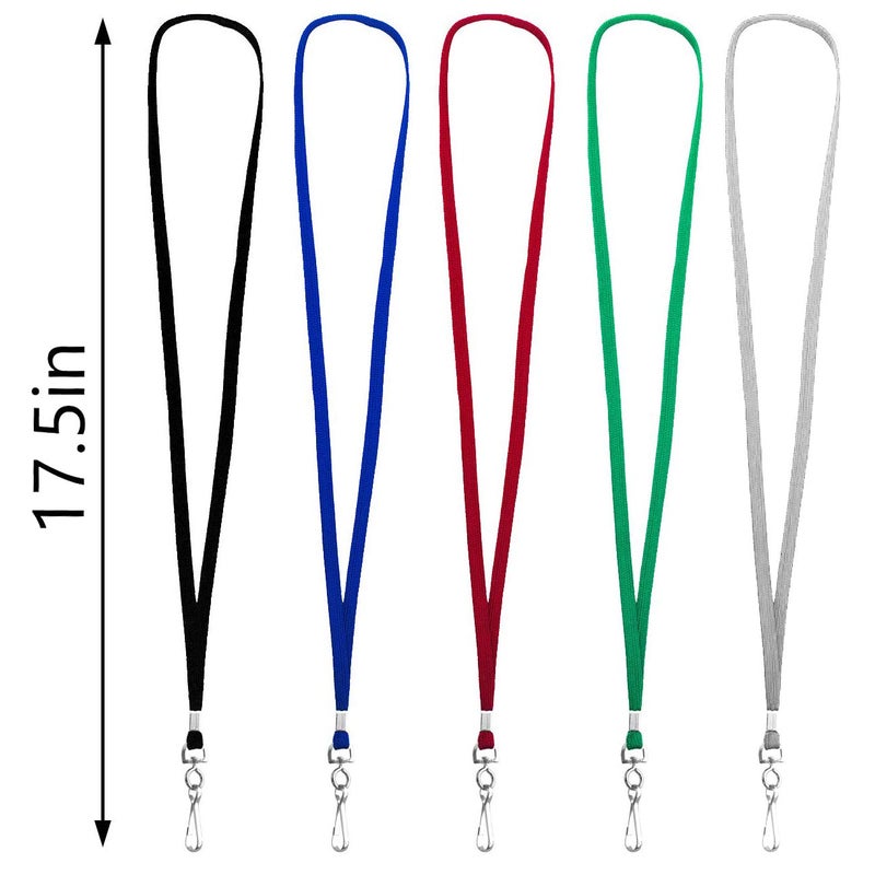 Beebel Lanyards 100 Pack Purple Lanyards with Swivel Hook Clips for ID Name Badge Holder (Purple, 100 Pack) - Image 2